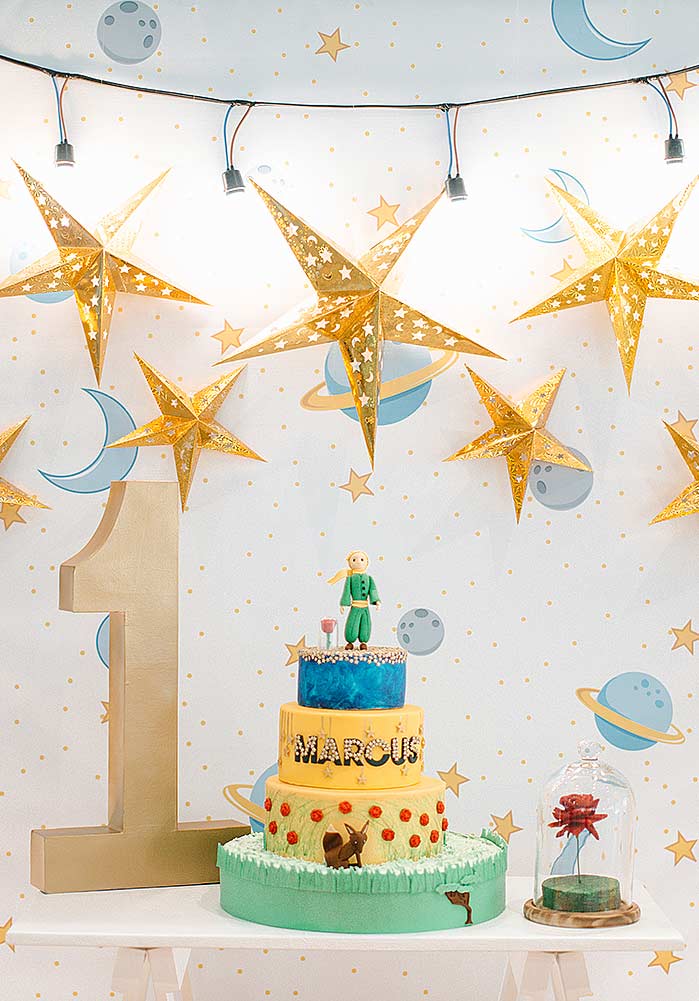 decoração pequeno príncipe luxo versus simples