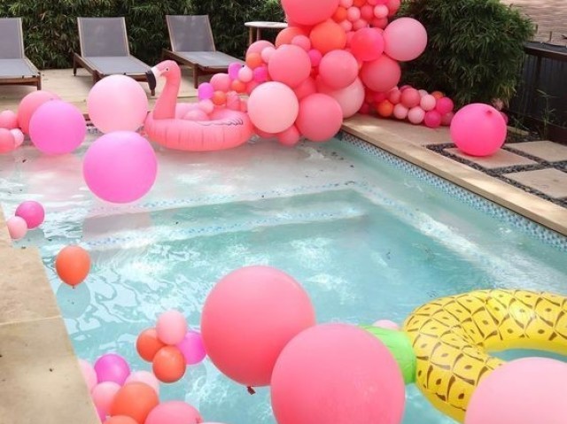 decoração festa na piscina DIY