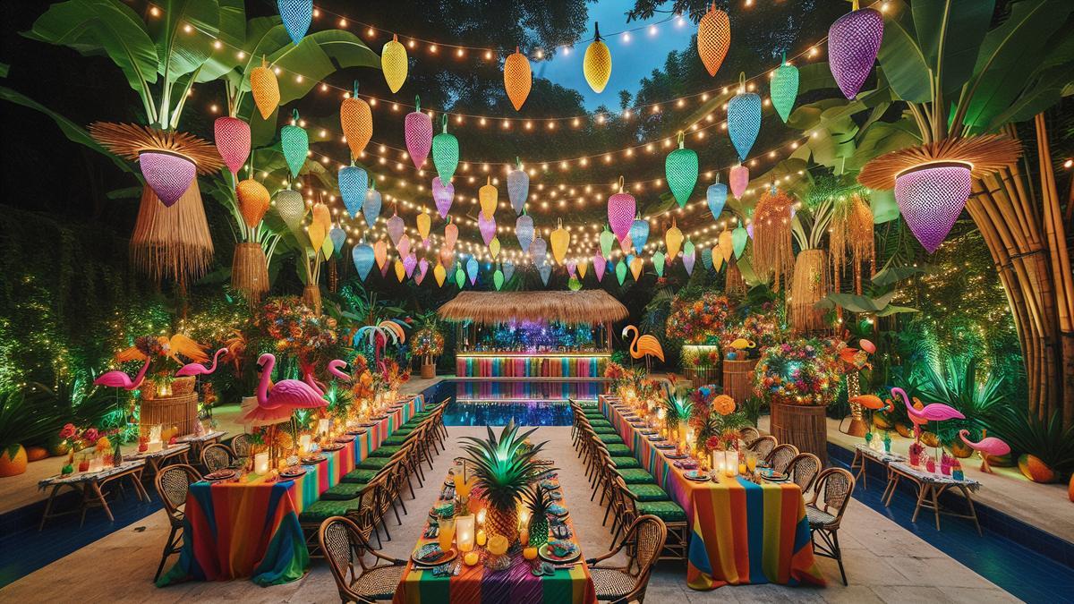 ideias de decoração festa tropical barata
