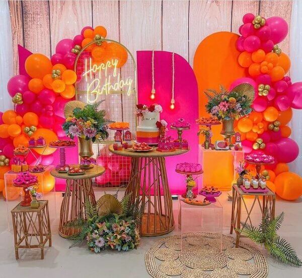festa tropical decoração