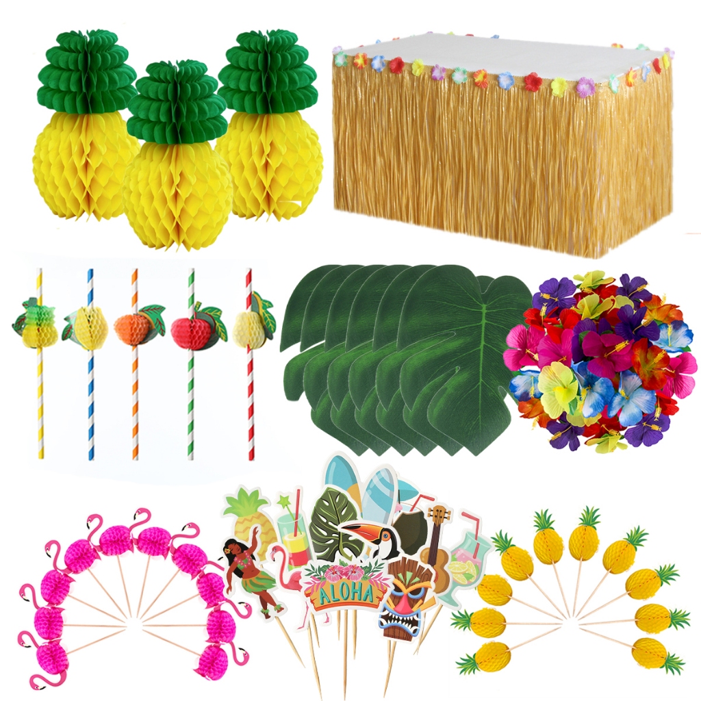 decoração festa tropical vs festa havaiana