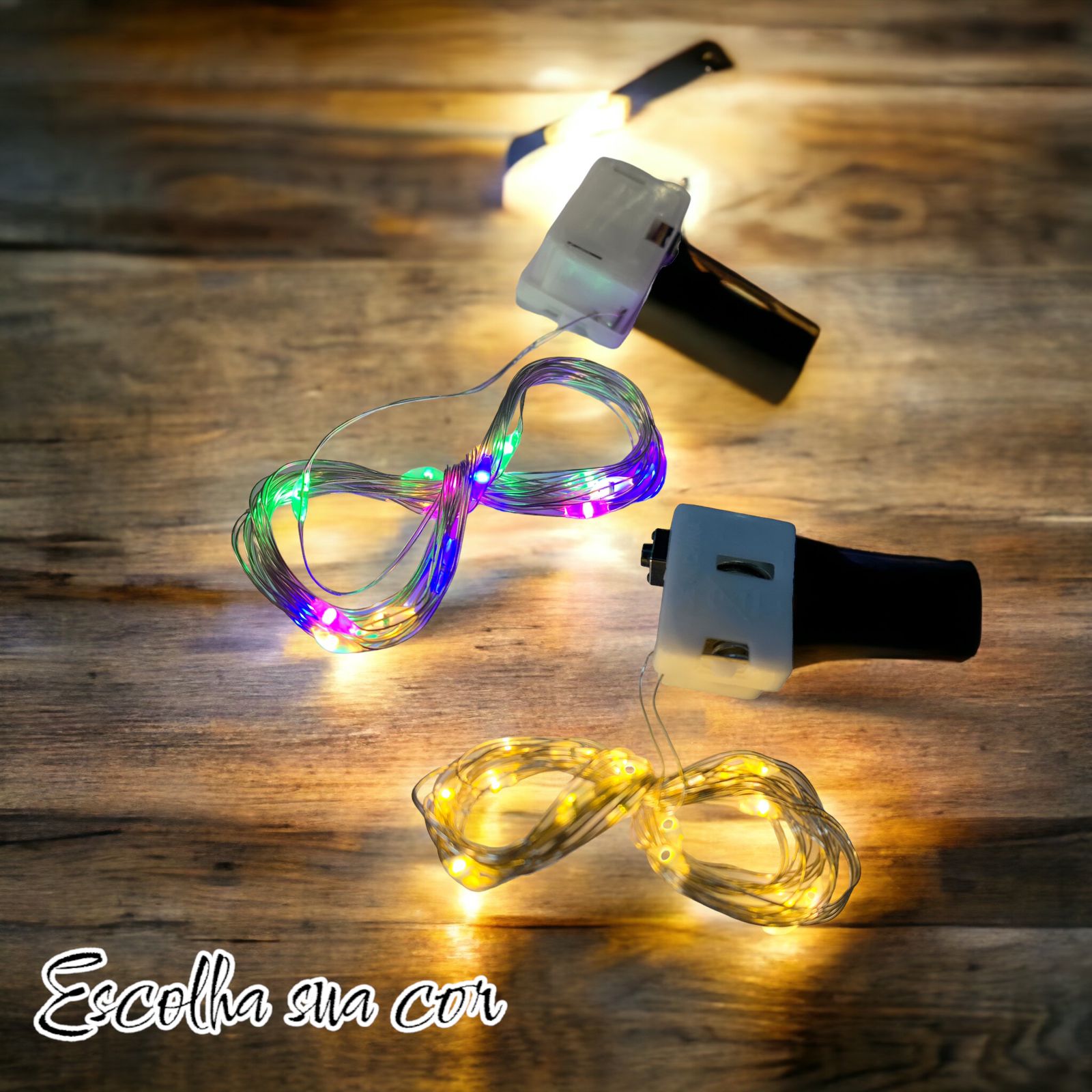 Fio de luz LED com diferentes comprimentos (2m, 3m, 5m, 10m, 20m)
