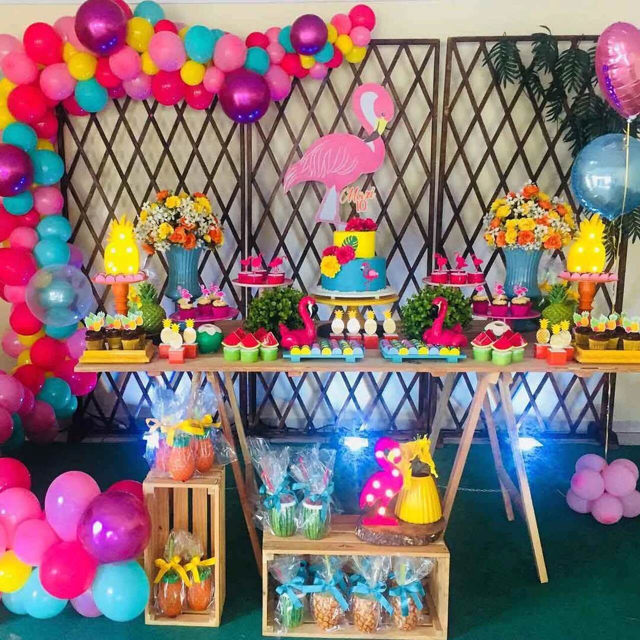 flamingo decoração de mesa