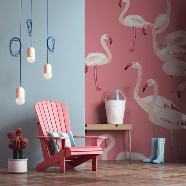 decoração flamingo para festa