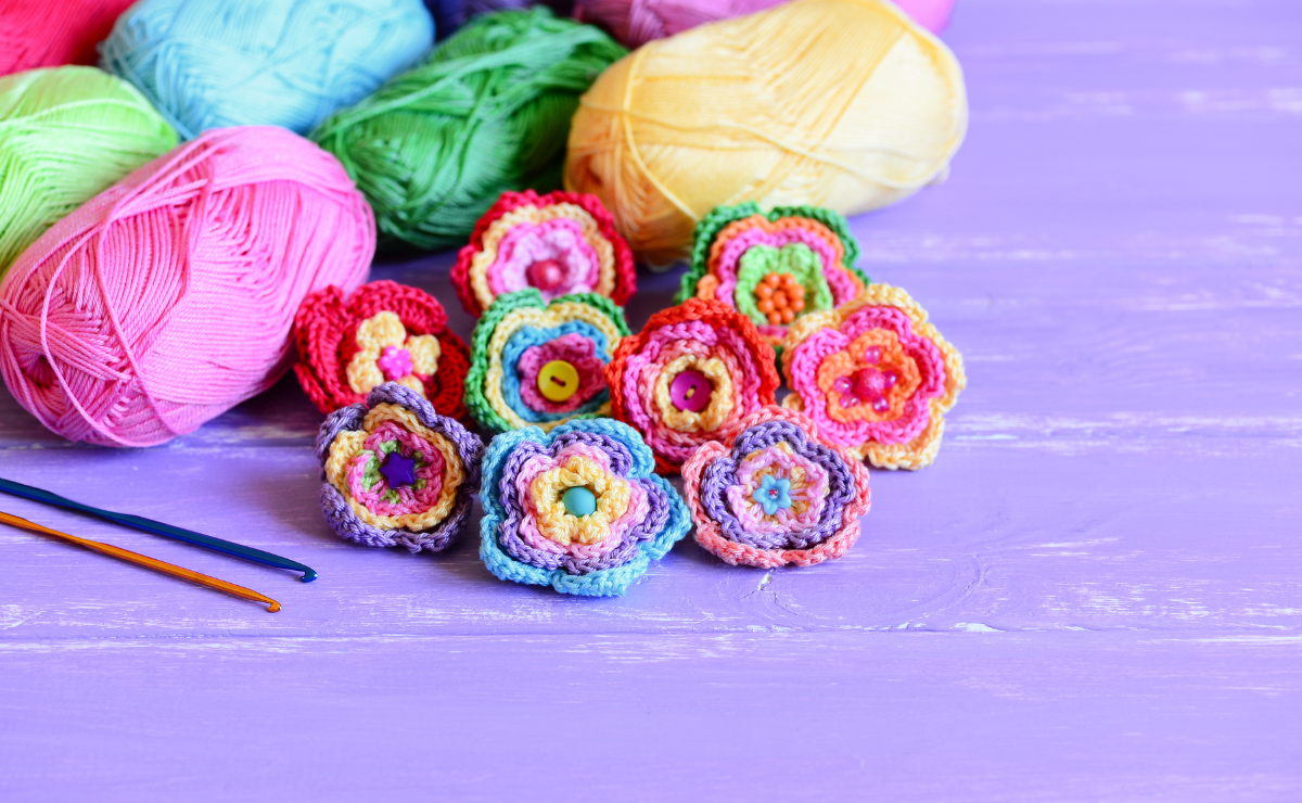 flor de croche simples ou 3d qual a melhor