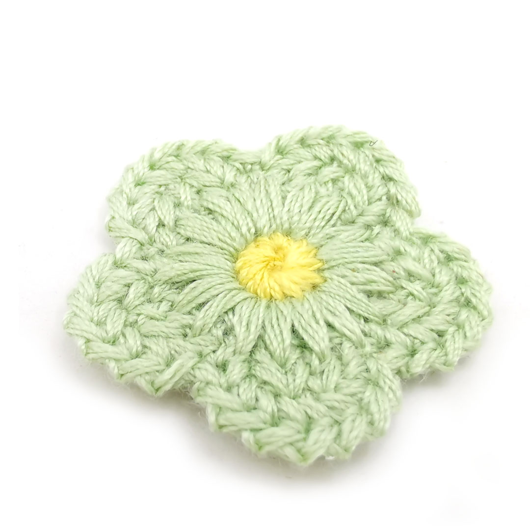 flor de crochê para aplicação passo a passo