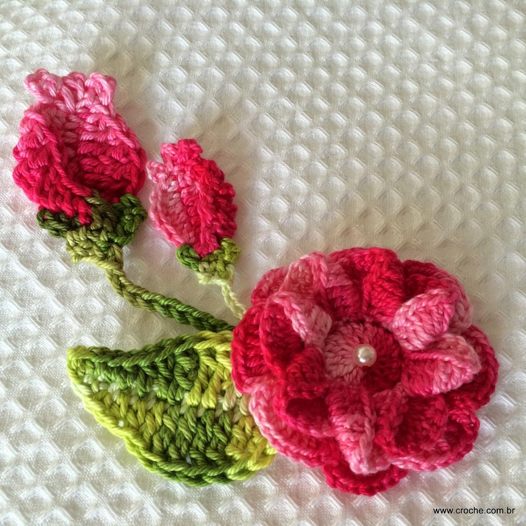 flor de crochê fácil e rápida