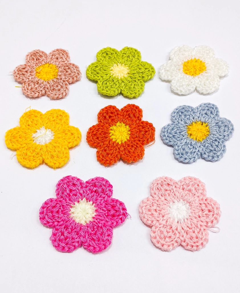 modelos de flores de crochê para aplicação