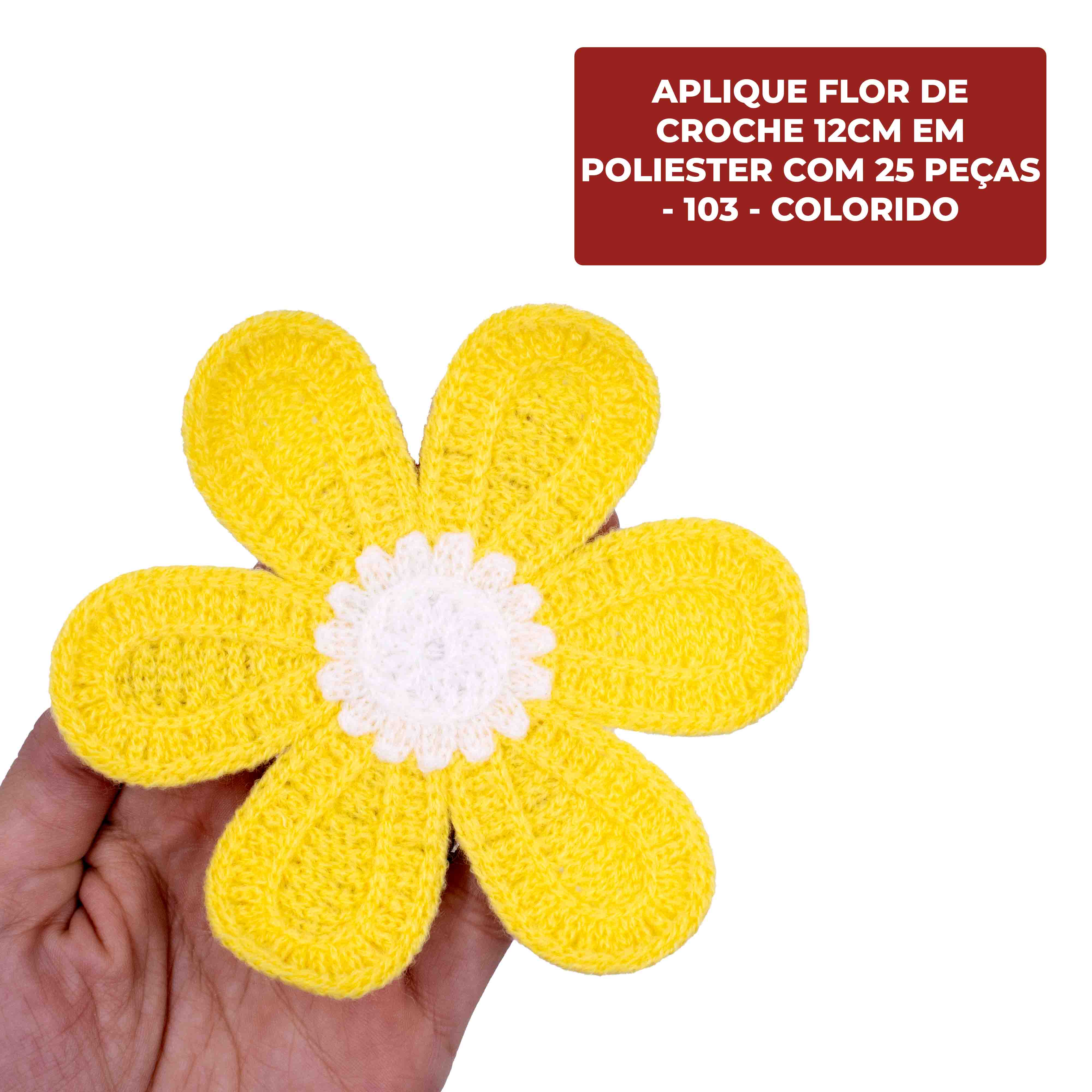 flor de crochê 3D