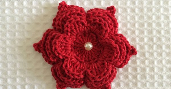 flor real em croche