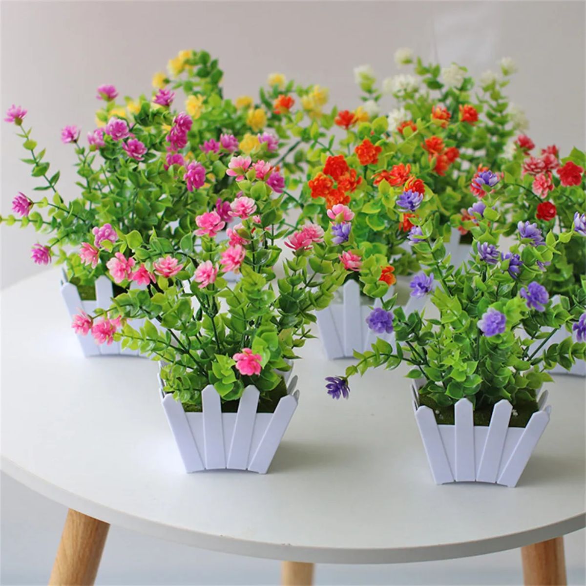 flores artificiais para escritório