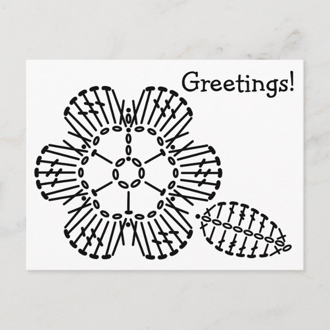 flores e folhas de croche com graficos