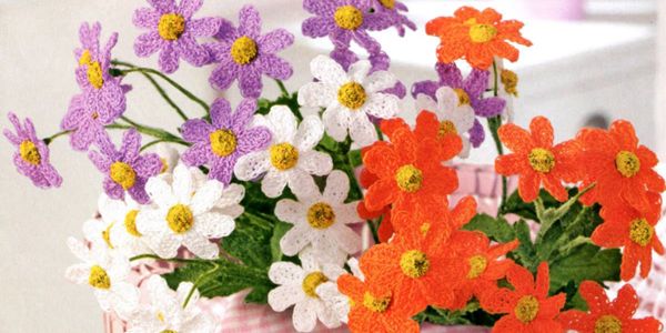 melhores ideias de flores e folhas de croche para decoracao