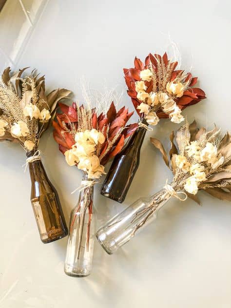 ideias criativas para decorar com flores secas