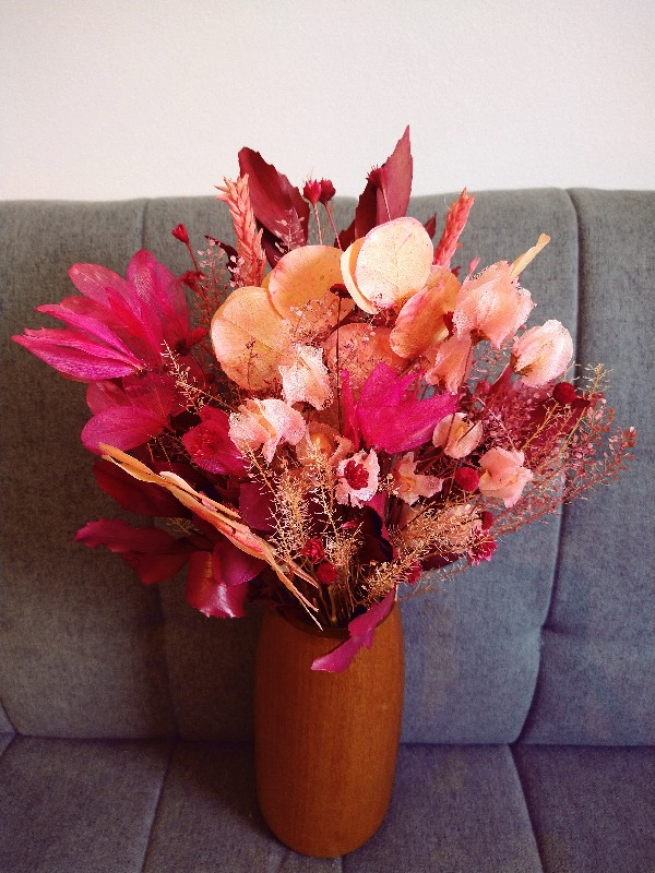 ideias criativas para decorar com flores secas