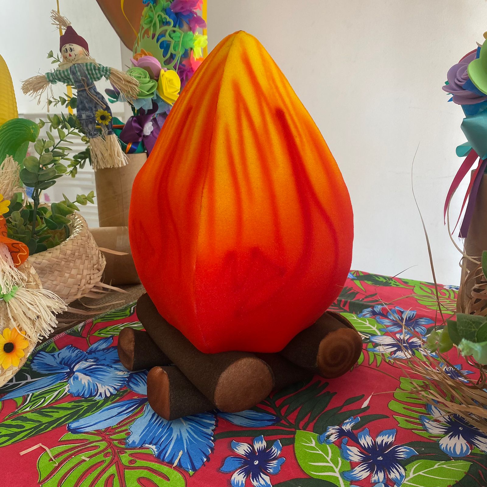 ideias de fogueira artificial para festa junina