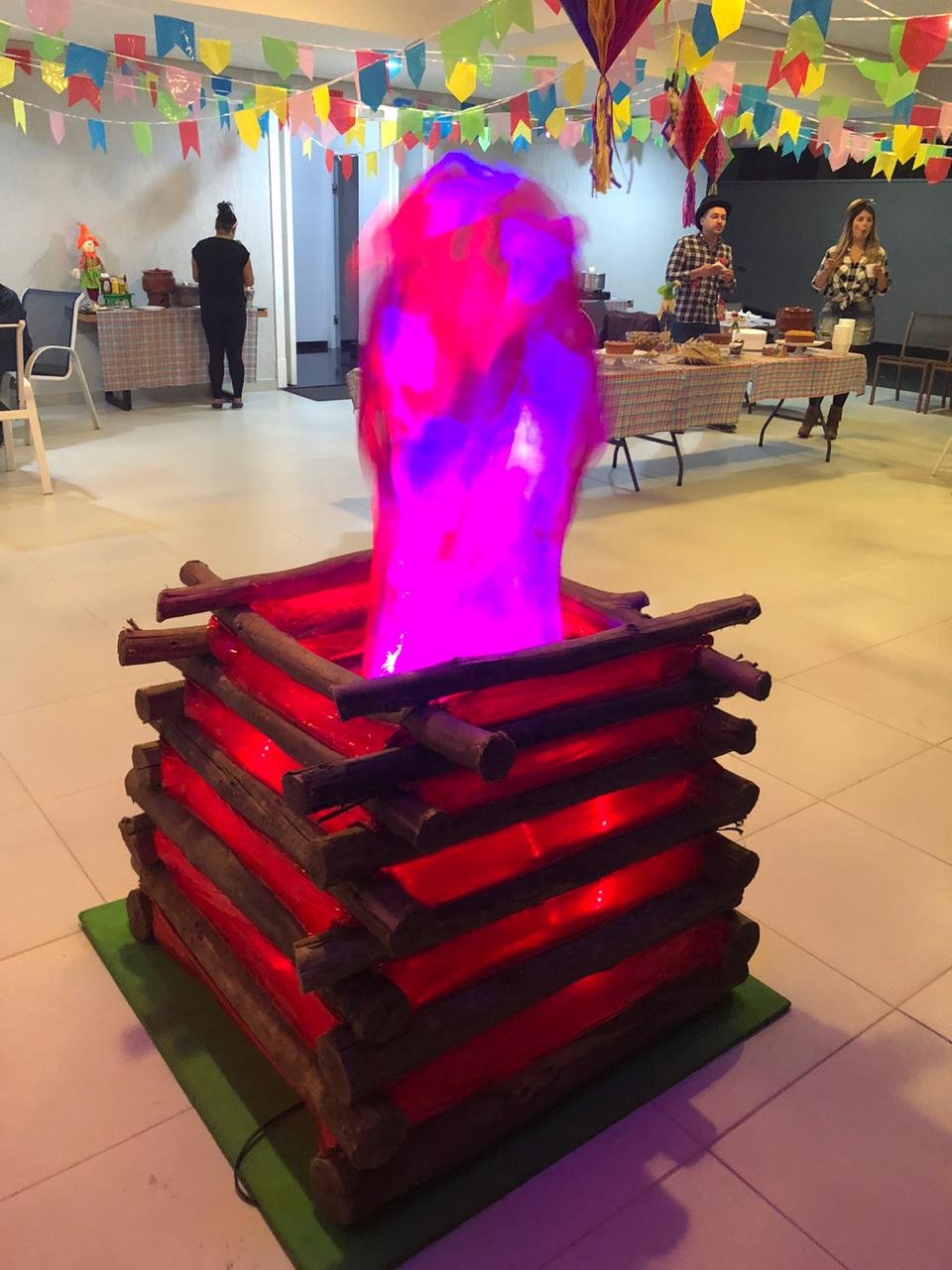 fogueira artificial para decoração