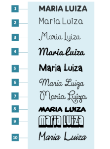 fonte para chá de bebe