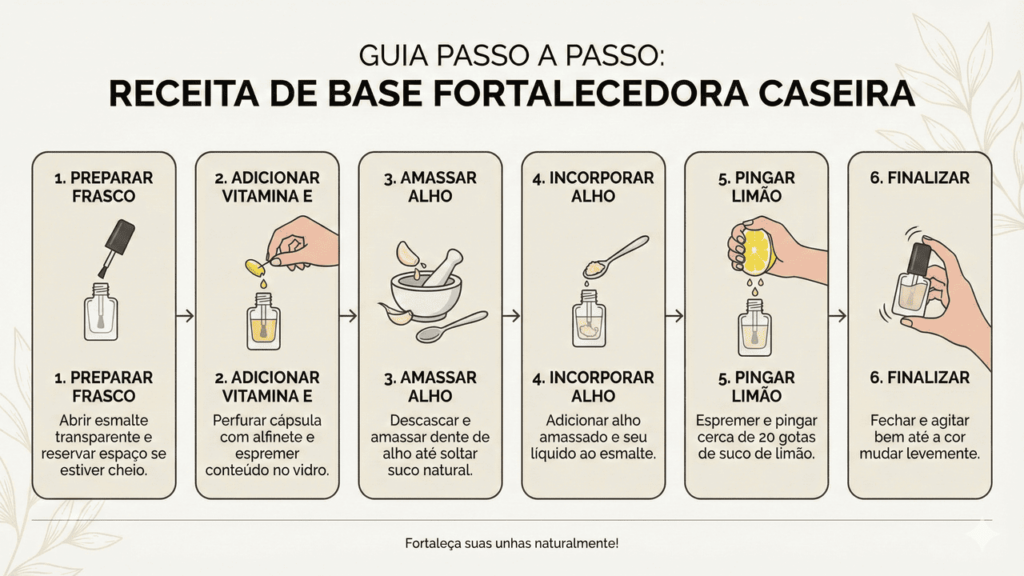 receita caseira unhas fortes