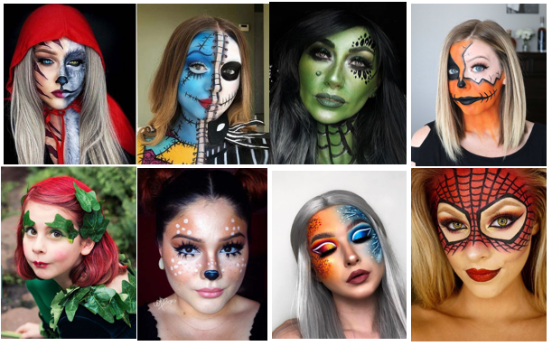 maquiagem de halloween rápida