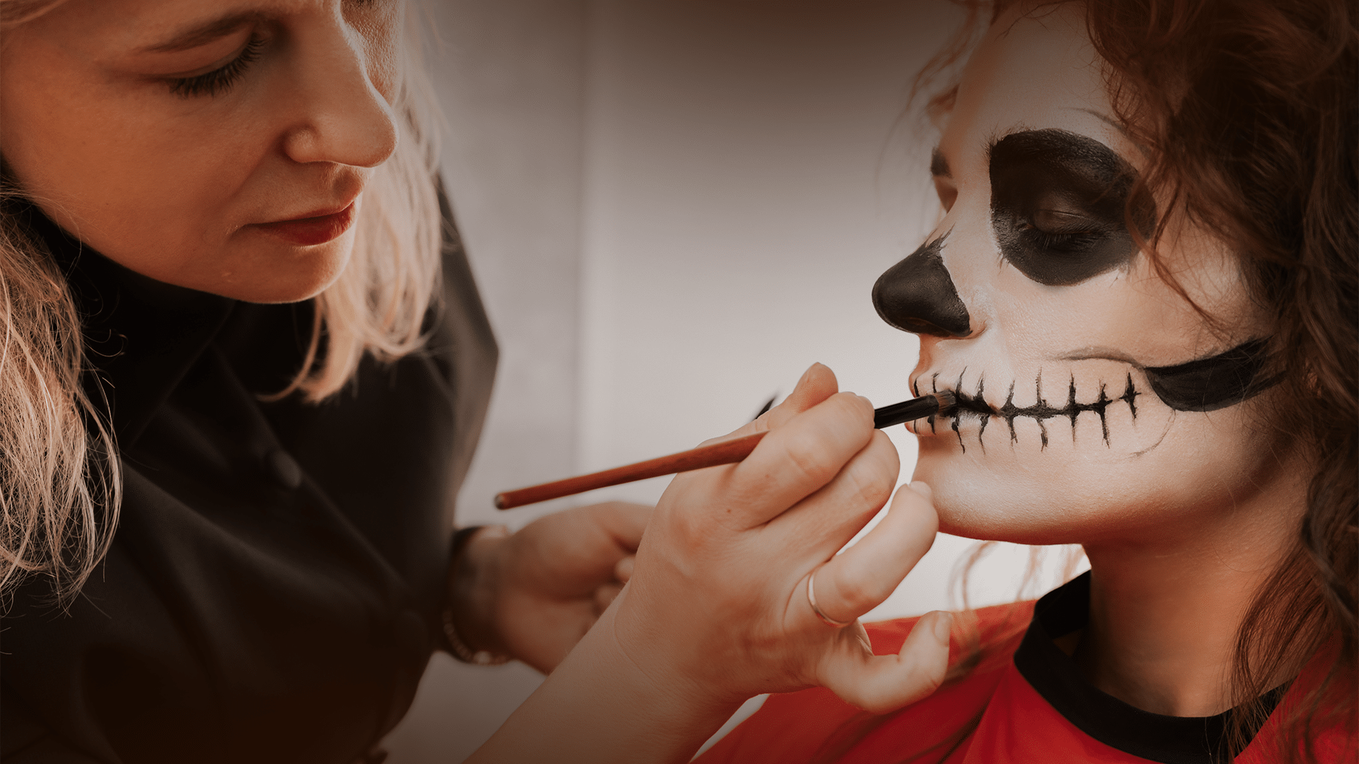 maquiagem de halloween assustadora