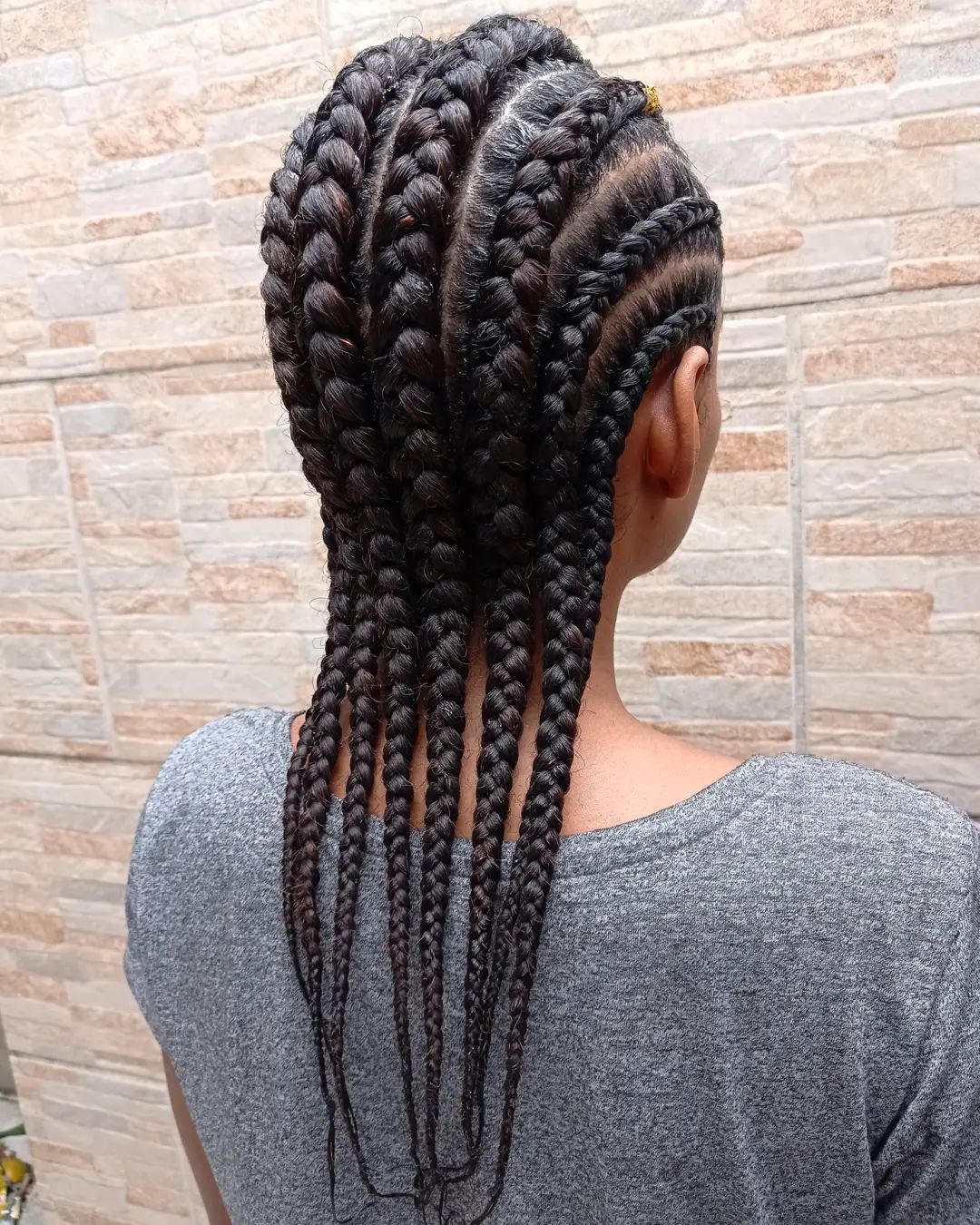 tranças com cachos cabelo todo