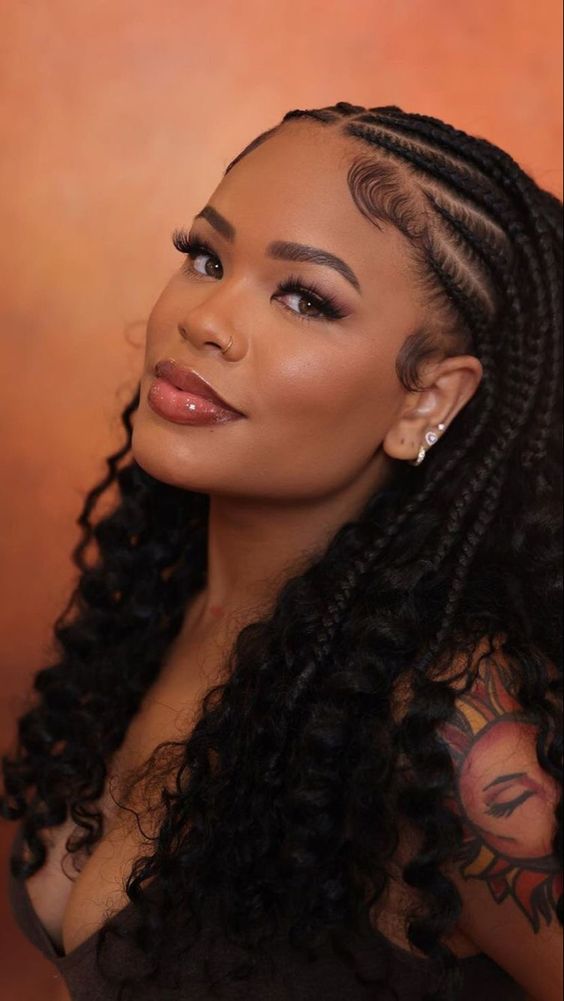foto de box braids no cabelo todo