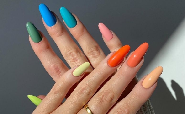 como fazer unhas coloridas estilo candy color