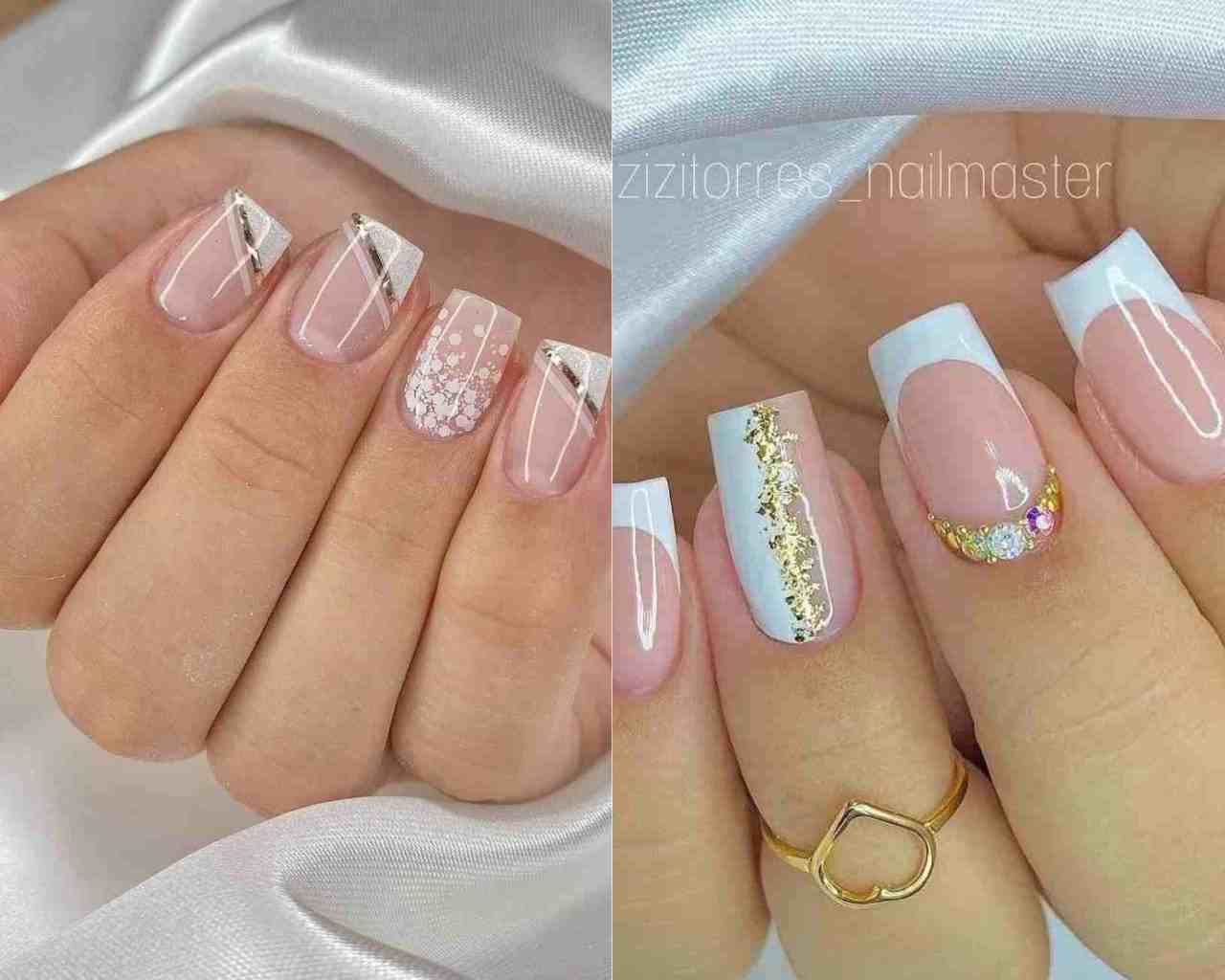 inspiração unhas de fibra de vidro decoradas