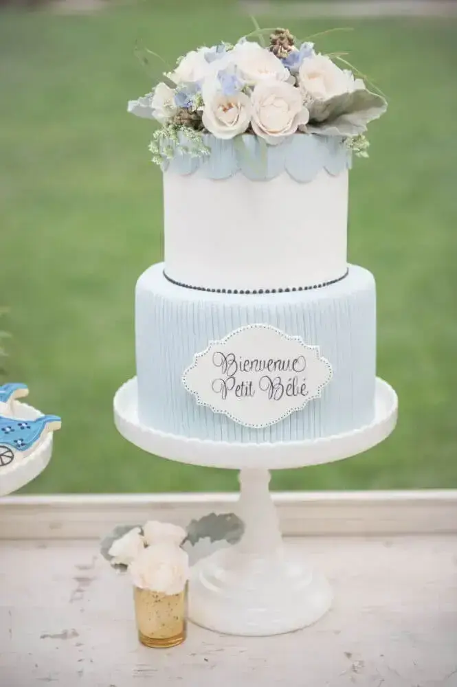 fotos de bolo de fraldas para cha de bebe