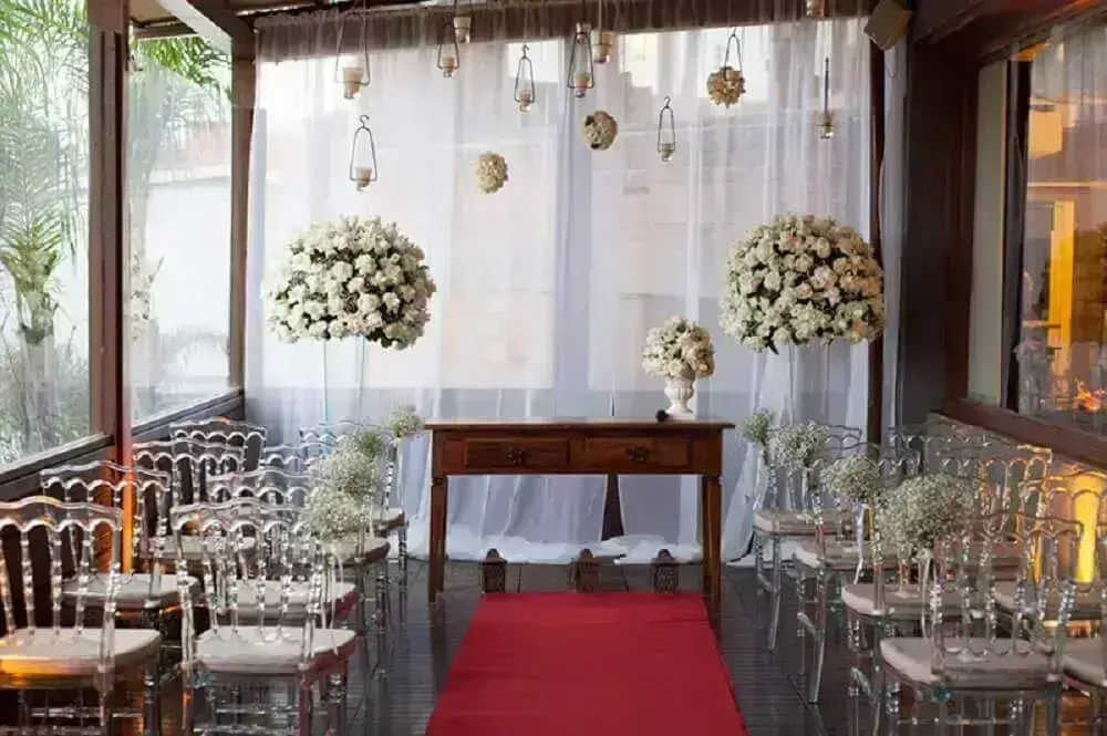 fotos de decoração de casamento simples