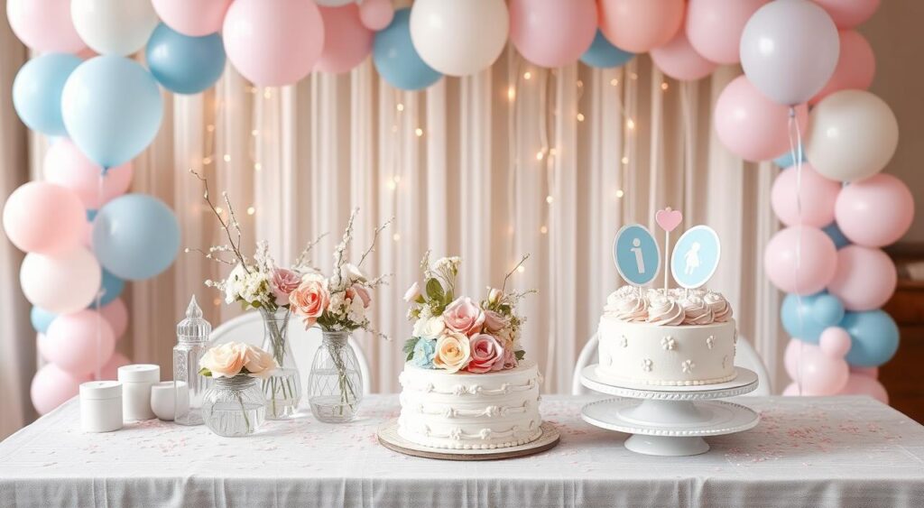 fotos de decoração de chá revelação