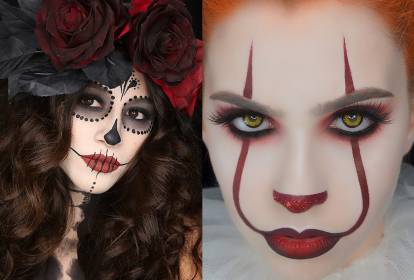 fotos de maquiagem do halloween