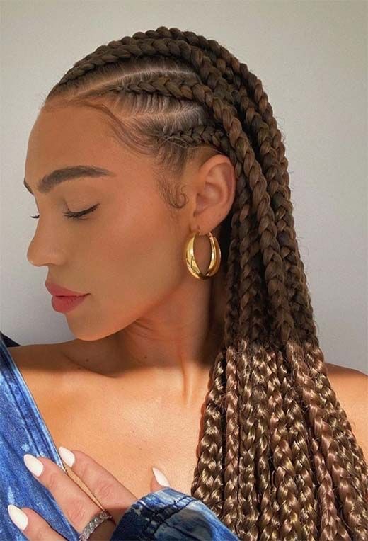 Box braids coloridas