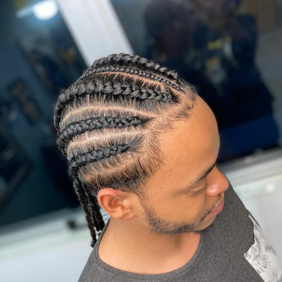 Box braids com acessórios