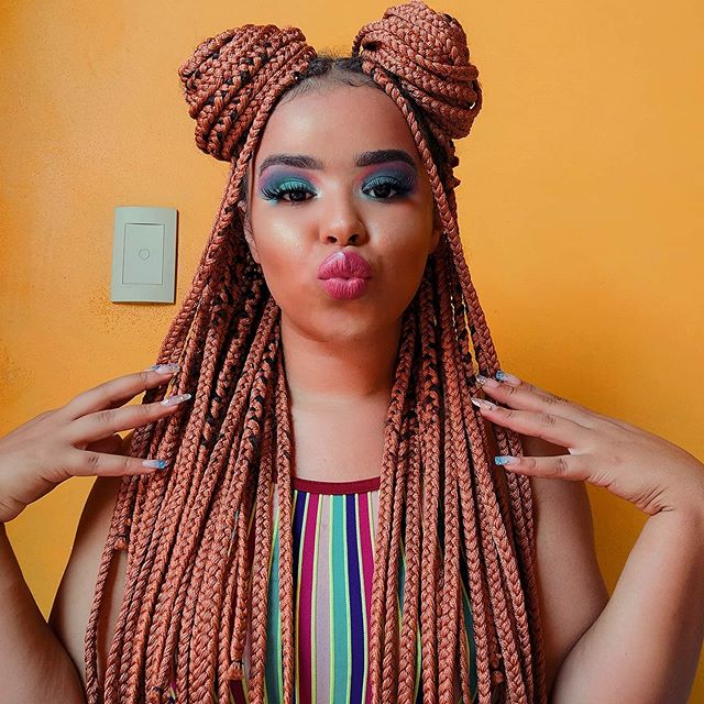 Box braids coloridas