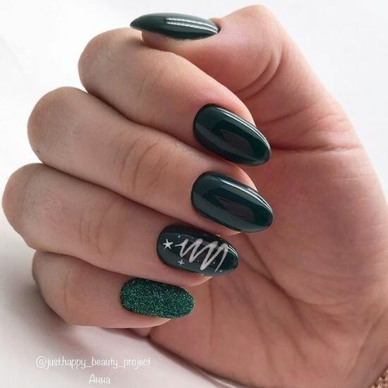 unhas decoradas natal simples
