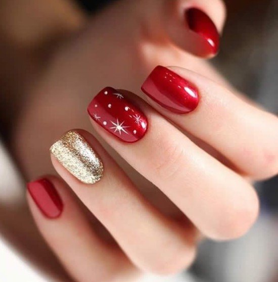 unhas de natal verdes