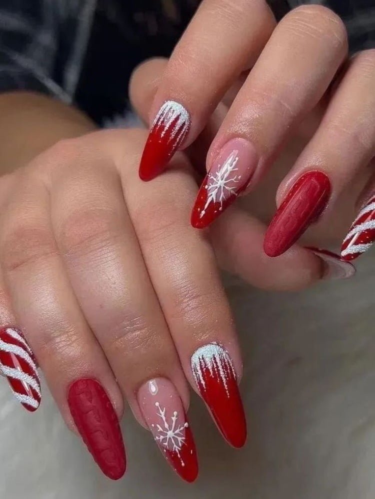 nail art de natal fácil