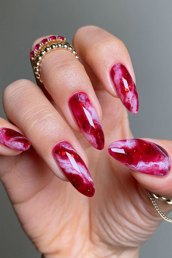 inspiração unhas natalinas