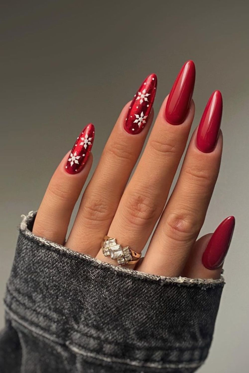 unhas de natal elegantes
