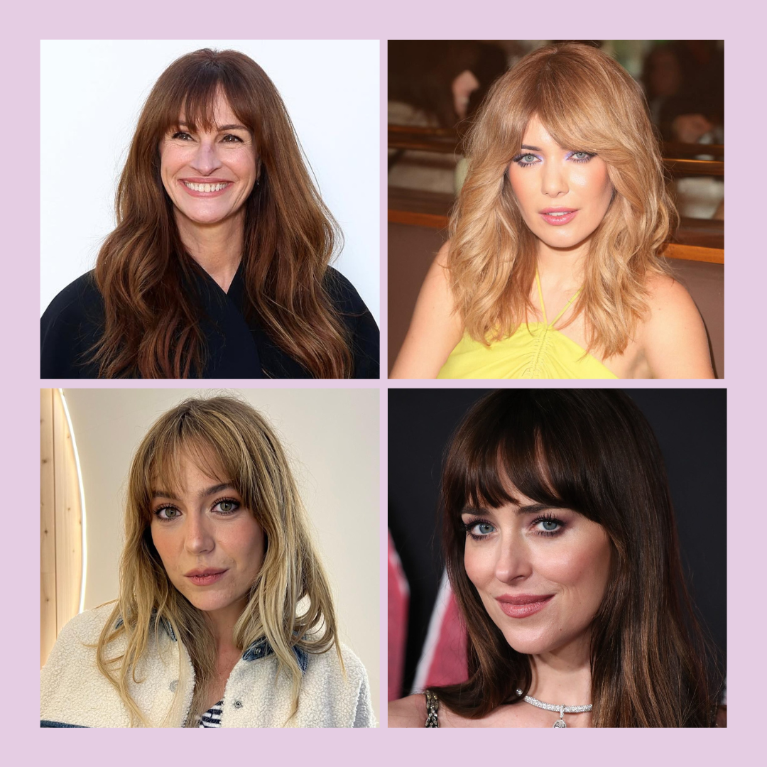 ideias de franja bardot para cada tipo de rosto