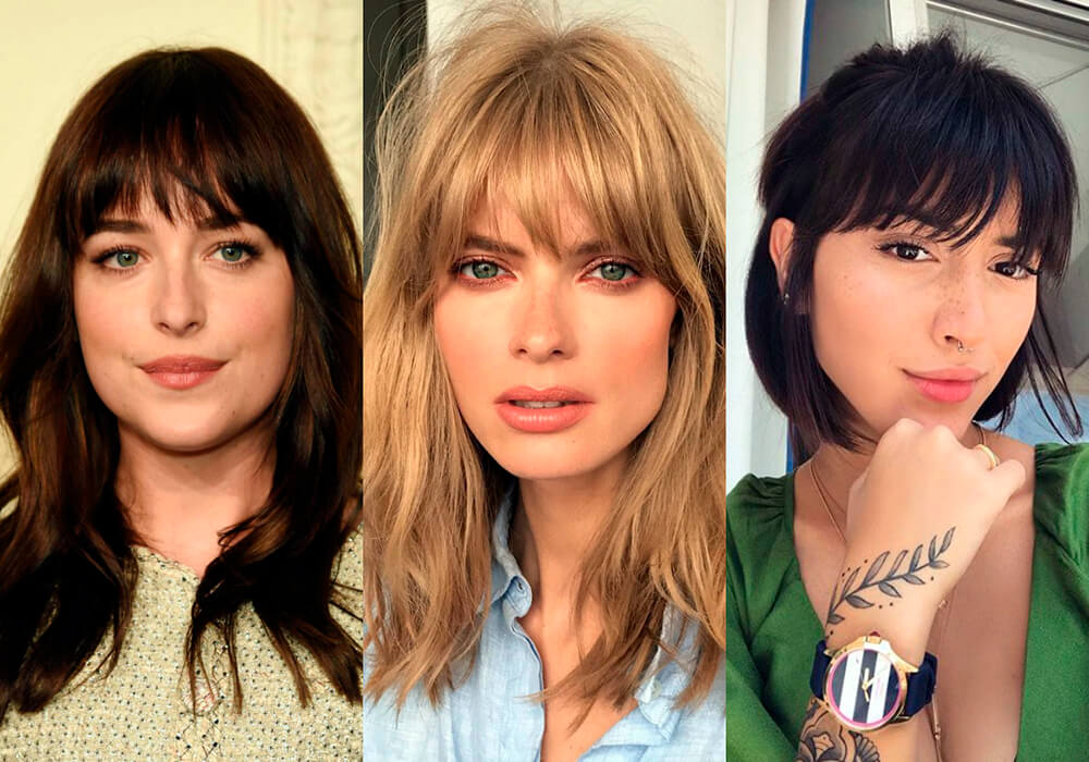 tipos de franja cabelo