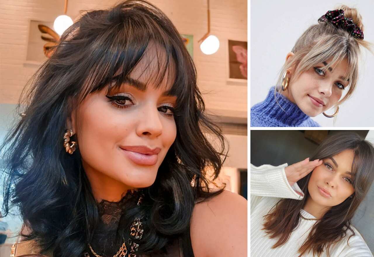 franja em U cabelo