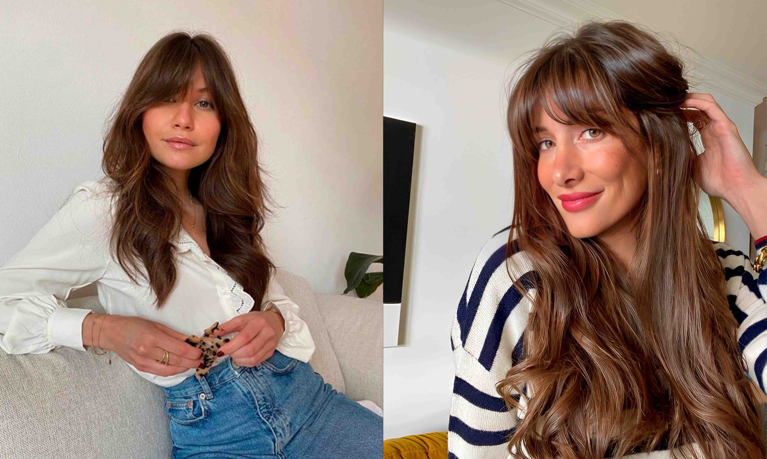 franja lateral cabelo longo