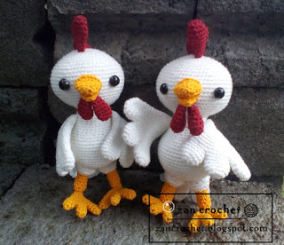 passo a passo galo carijó amigurumi