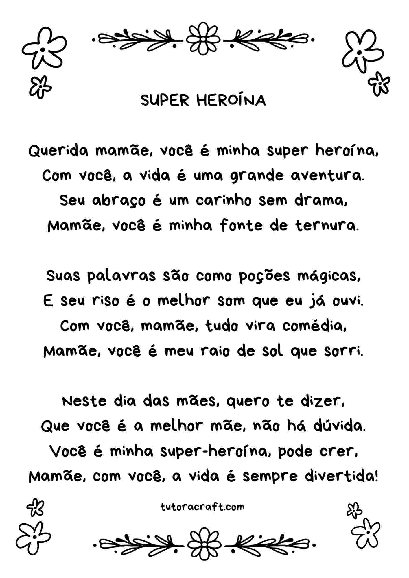 homenagem simples para mãe