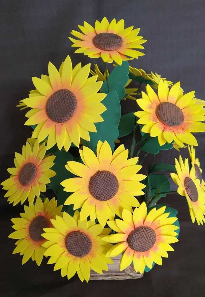 Molde de flor em EVA para imprimir