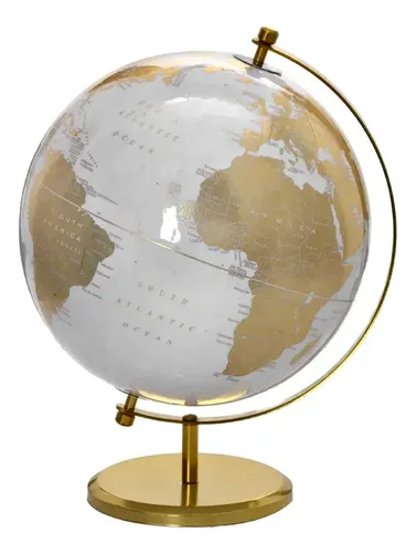 globo dourado metal ou vidro qual escolher