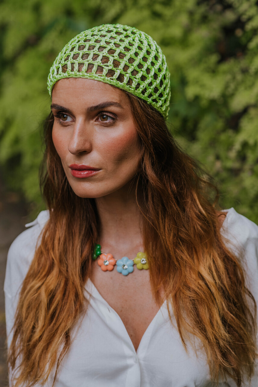 gorro glamour de croche